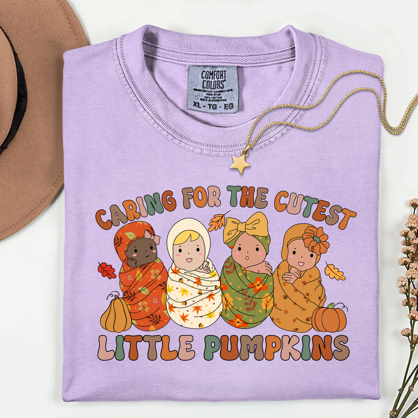 Pumpkin NICU Nurse Thanksgiving Shirt • Comfort Colors 1717 • Fall Nurse Tee • Thankful Nurse Shirt • NICU Nurse Gift • Cozy Neutral Thanksgiving Outfit