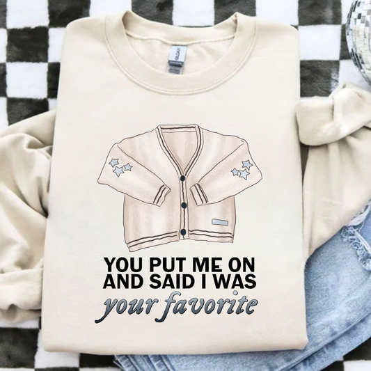 FAVORITE CARDIGAN SWEATSHIRT