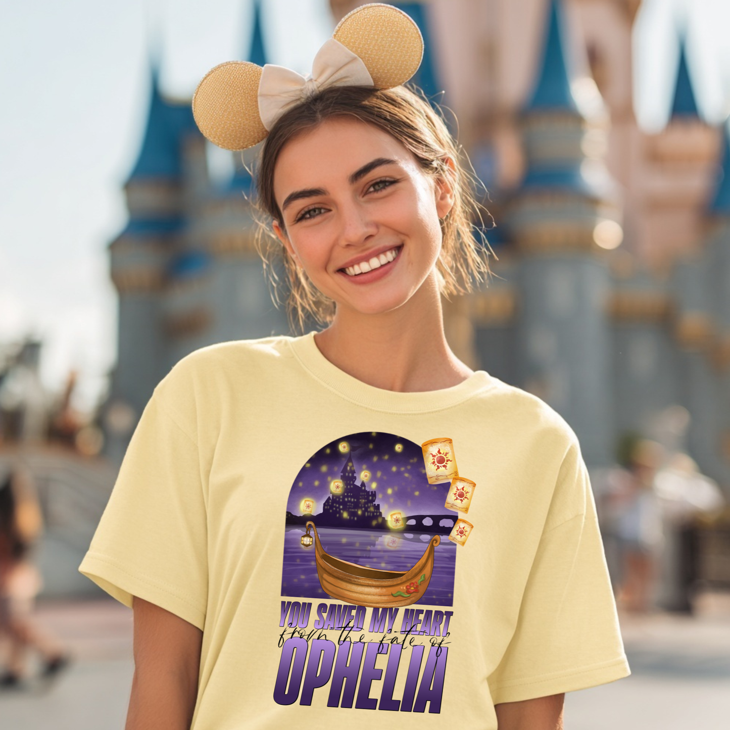 SAVED MY HEART TOWER PRINCESS SHIRT - Comfort Colors