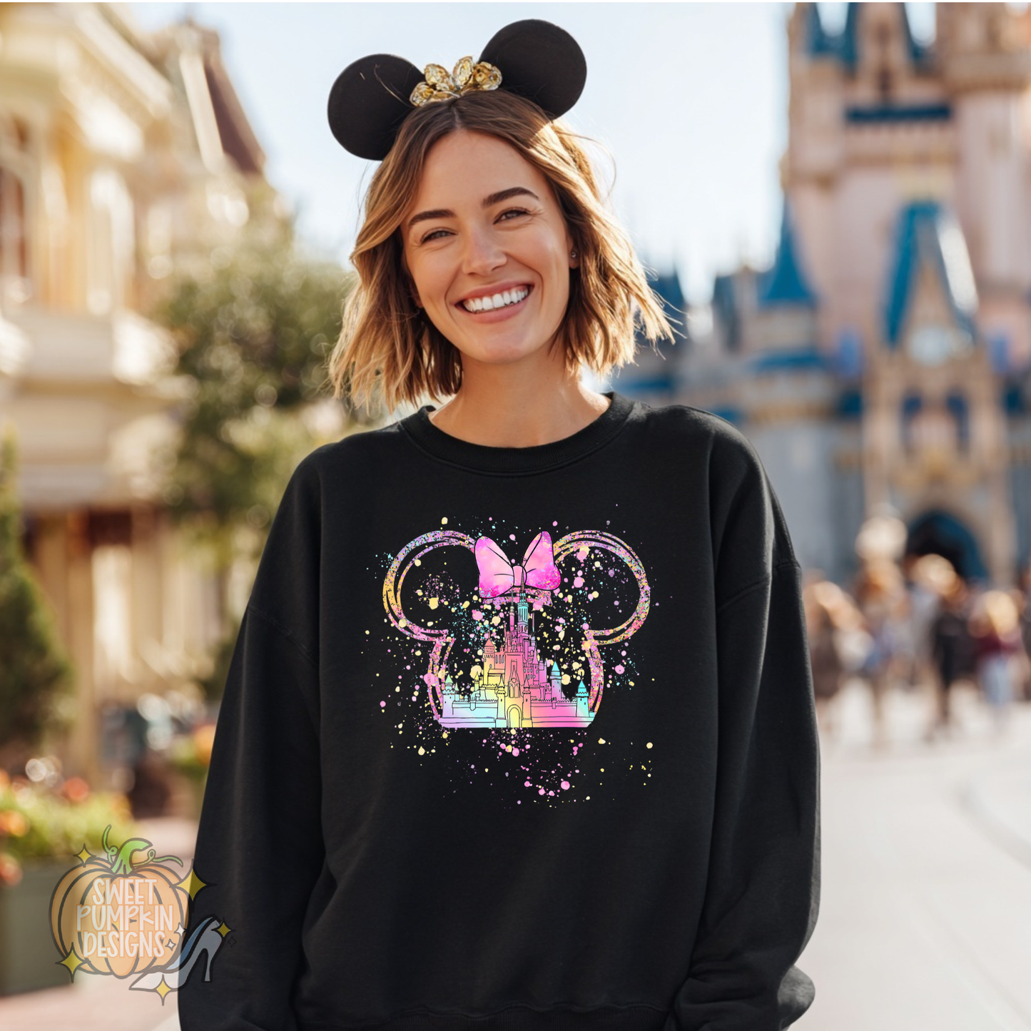Minnie Castle Crewneck Sweatshirt