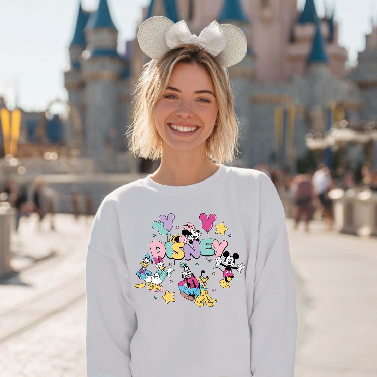 Magical Mouse Gang with Balloons Crewneck Sweatshirt