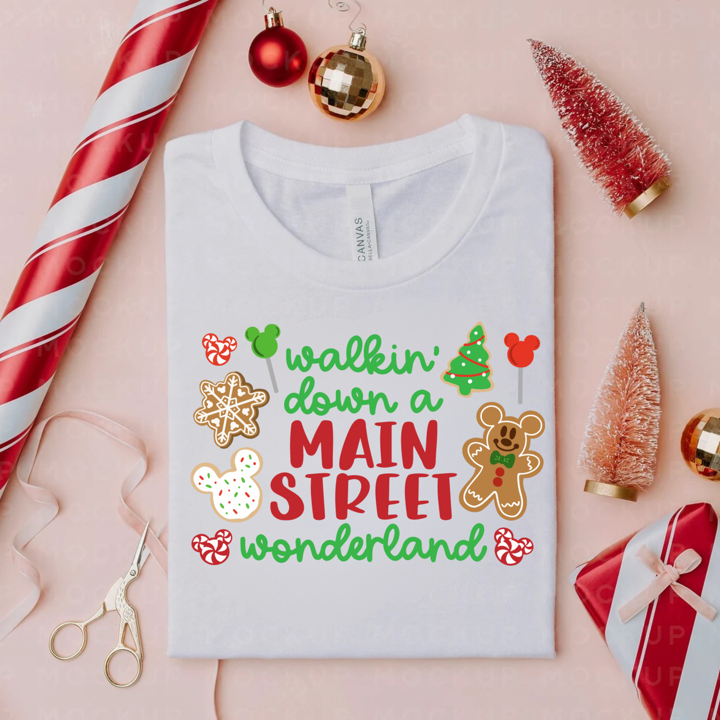 Main Street Wonderland Christmas Shirt for Kids and Adults