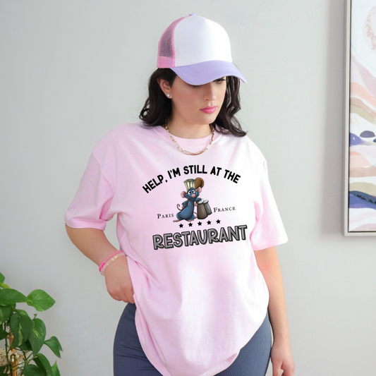 STILL AT THE RESTAURANT RAT SHIRT - COMFORT COLORS
