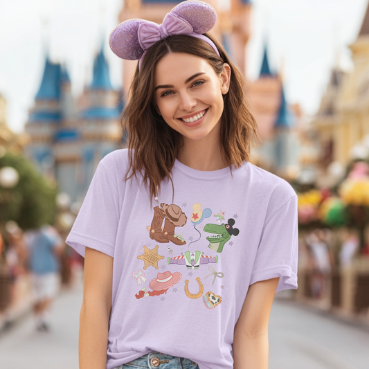 Toy Collage Shirt | Cute Theme Park Shirt | Vacation Outfit Tee