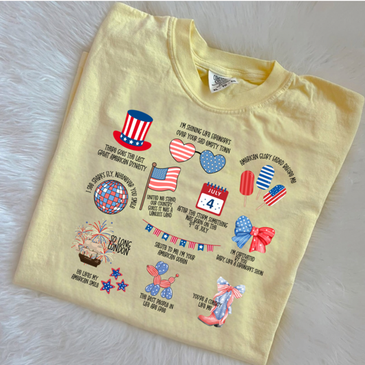 July 4th Album Songs TANK OR TEE - COMFORT COLORS