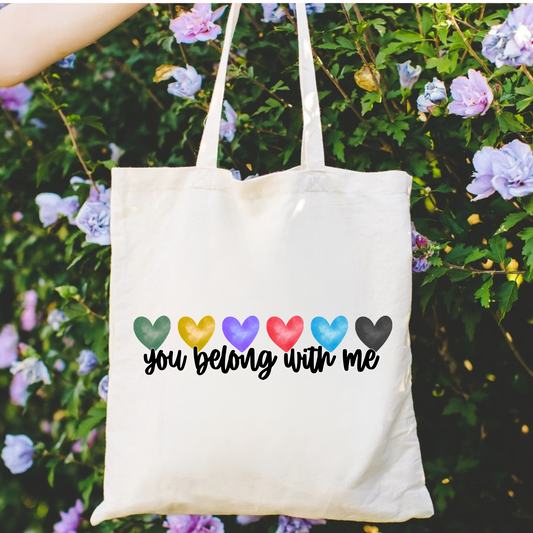 You Belong With Me Tote Bag