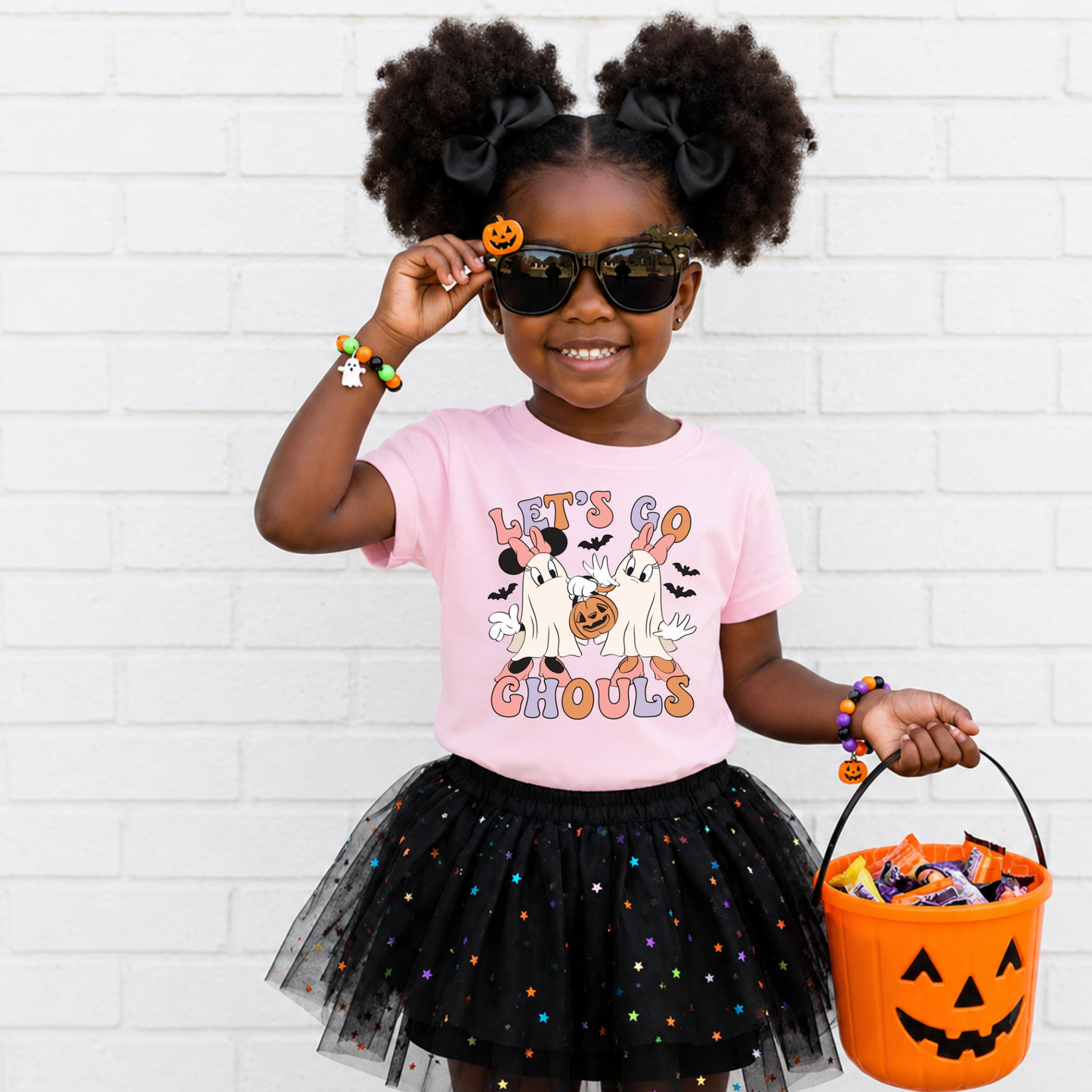 MINNIE & DAISY LET’S GO GHOULS HALLOWEEN Magical Theme Park Halloween Kids Shirt | Toddler & Youth Sizes