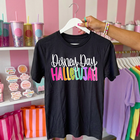 Dis Day Hallelujah TANK OR TEE - COMFORT COLORS - MAGICAL PARK DAY VACATION TOP