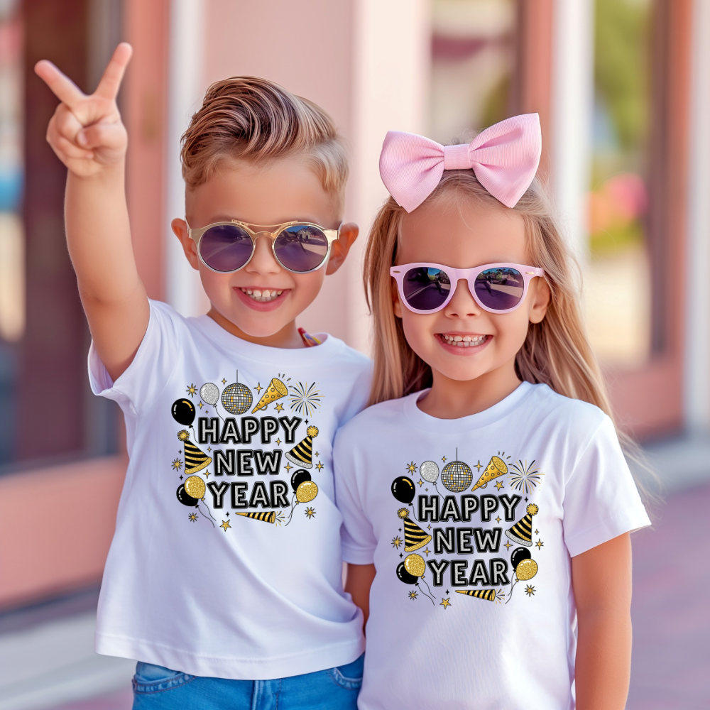 HAPPY NEW YEAR -  Youth & Toddler Short or Long Sleeve Shirt