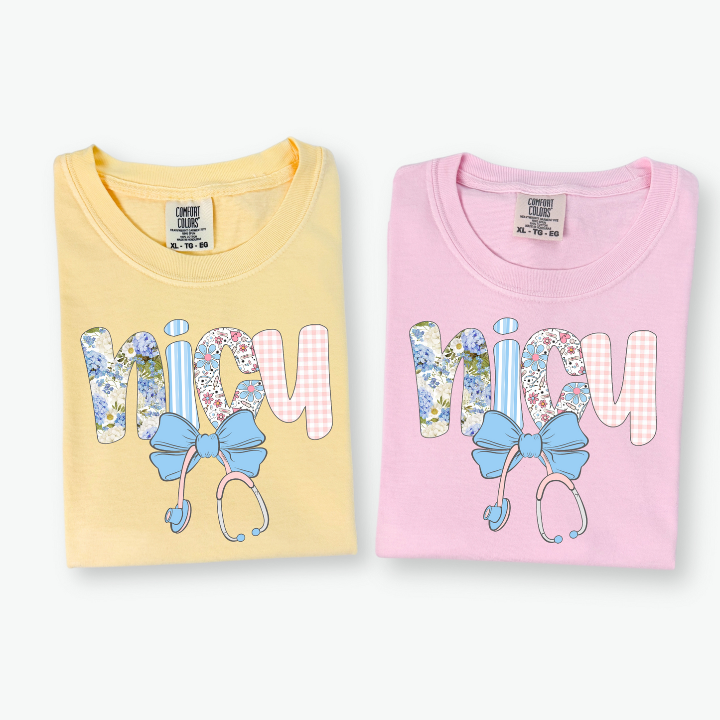 NICU Nurse Stethoscope Bow Shirt