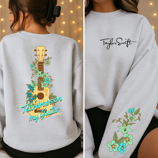 Guitar Teardrops Crewneck Sweatshirt