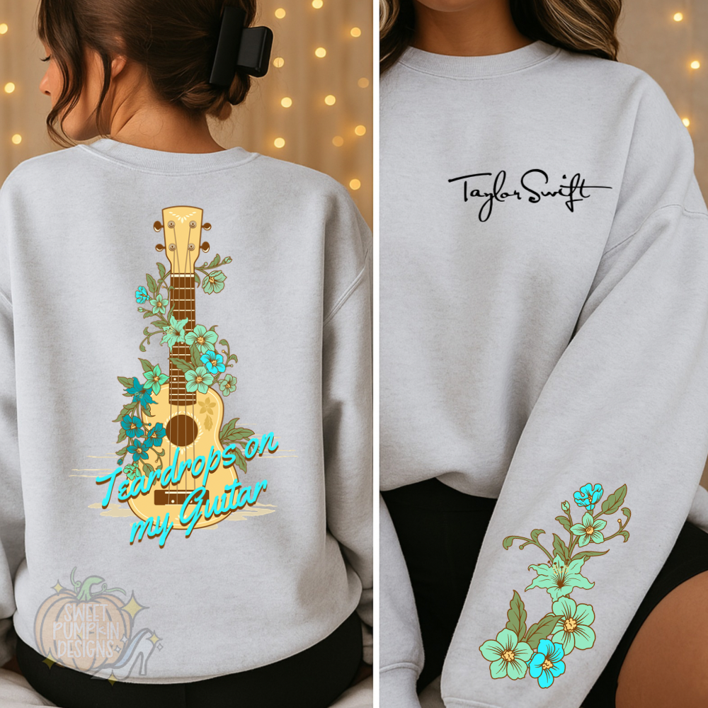 Guitar Teardrops Crewneck Sweatshirt