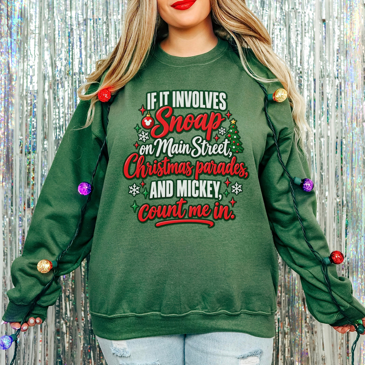IF IT INVOLVES SNOAP ON MAIN ST SWEATSHIRT | Magical Park Christmas Crewneck Sweatshirt