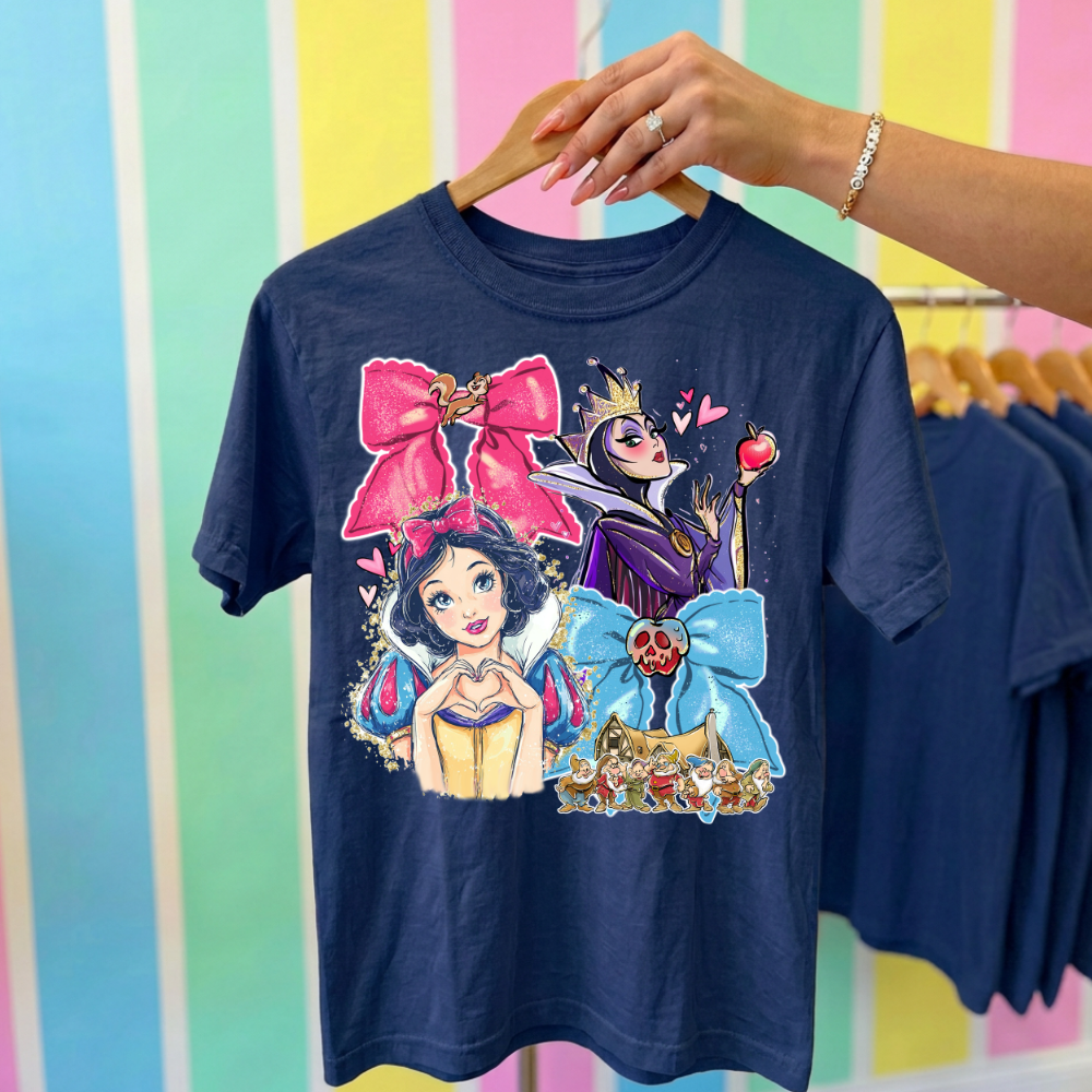 PRINCESS SNOW TANK OR TEE - COMFORT COLORS - MAGICAL PARK DAY VACATION TOP