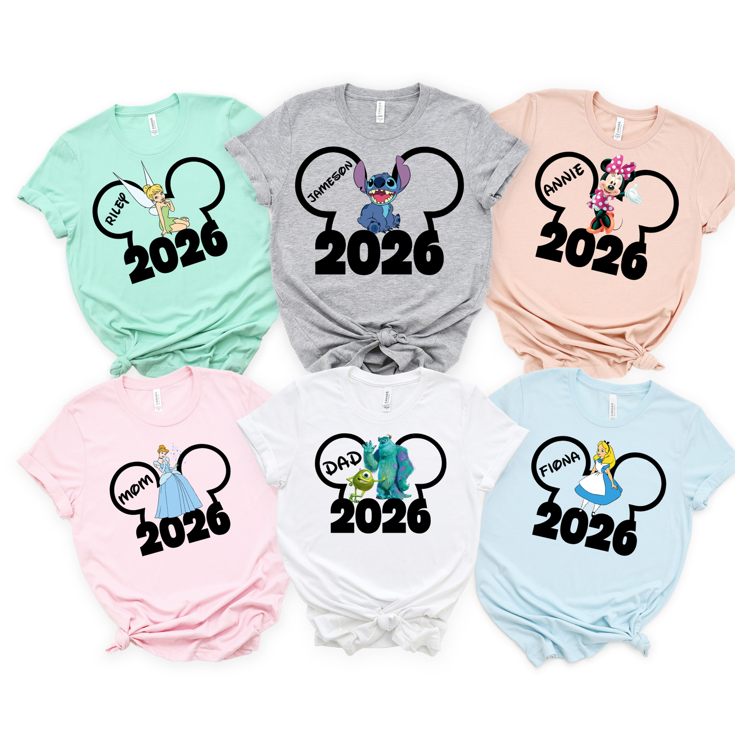 Personalized 2026 Family Trip Shirt | Custom Matching Vacation Tee with Name | Park Day Outfit for Families | Gift for Trip Reveal