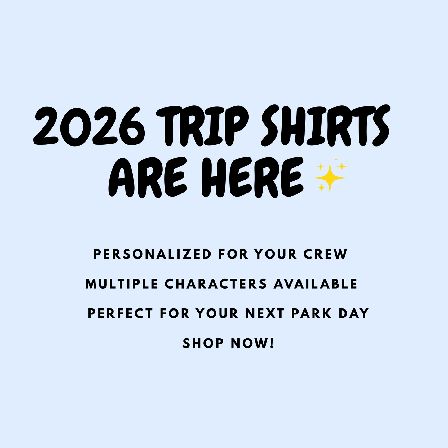 Personalized 2026 Family Trip Shirt | Custom Matching Vacation Tee with Name | Park Day Outfit for Families | Gift for Trip Reveal