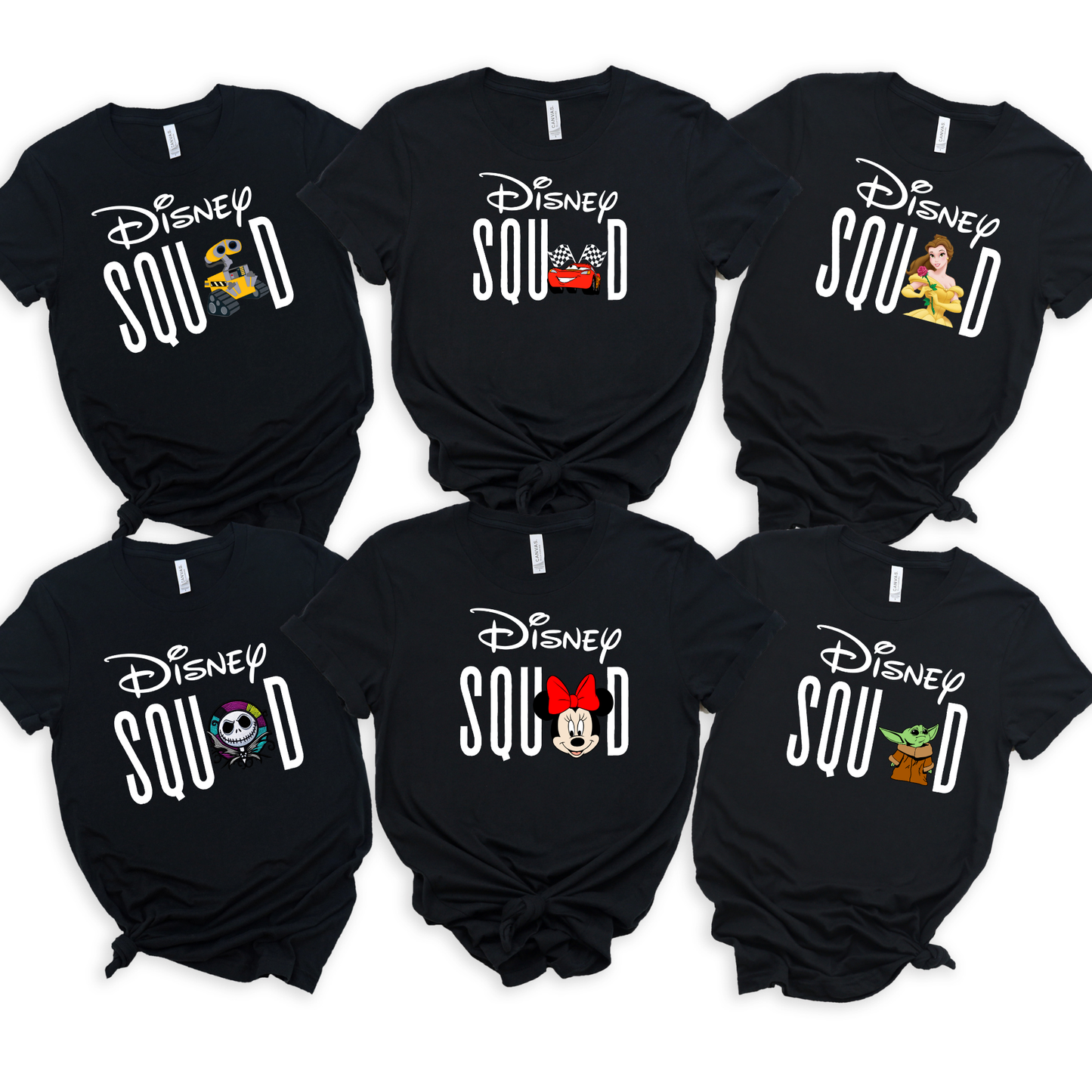 Custom Character Squad Shirt for Families | Matching Squad Vacation Shirts | Personalized Family Trip Outfit | Group Theme Park Shirts
