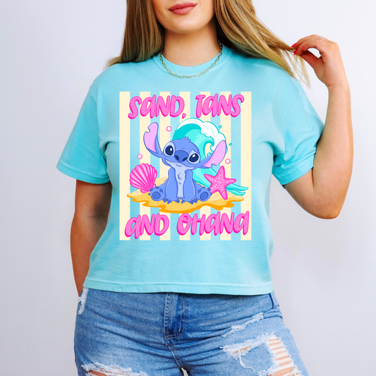 PREPPY STITCH CROP TOP - COMFORT COLORS BOXY CROP TOP