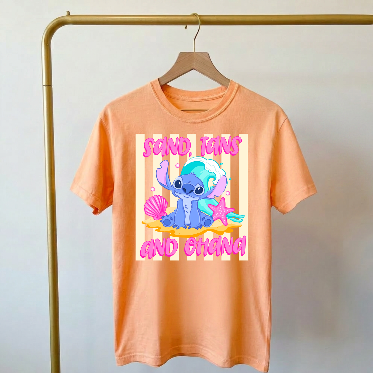 PREPPY STITCH TANK OR TEE - COMFORT COLORS - MAGICAL PARK DAY VACATION TOP