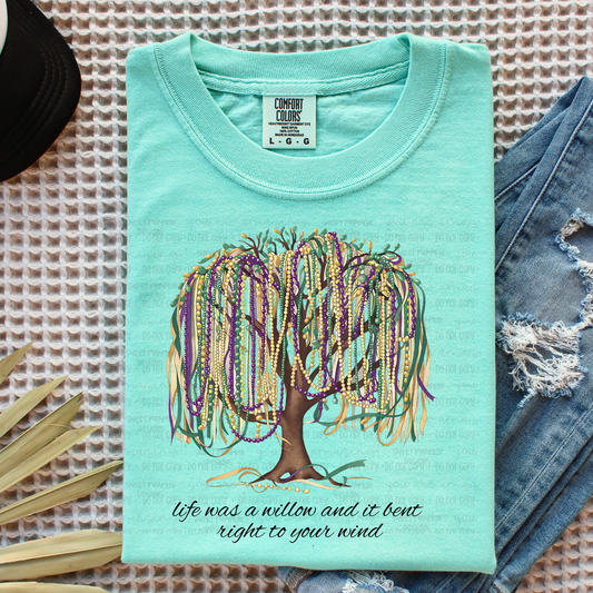 MARDI GRAS WILLOW BEAD TREE - Comfort Colors Short & Long Sleeve
