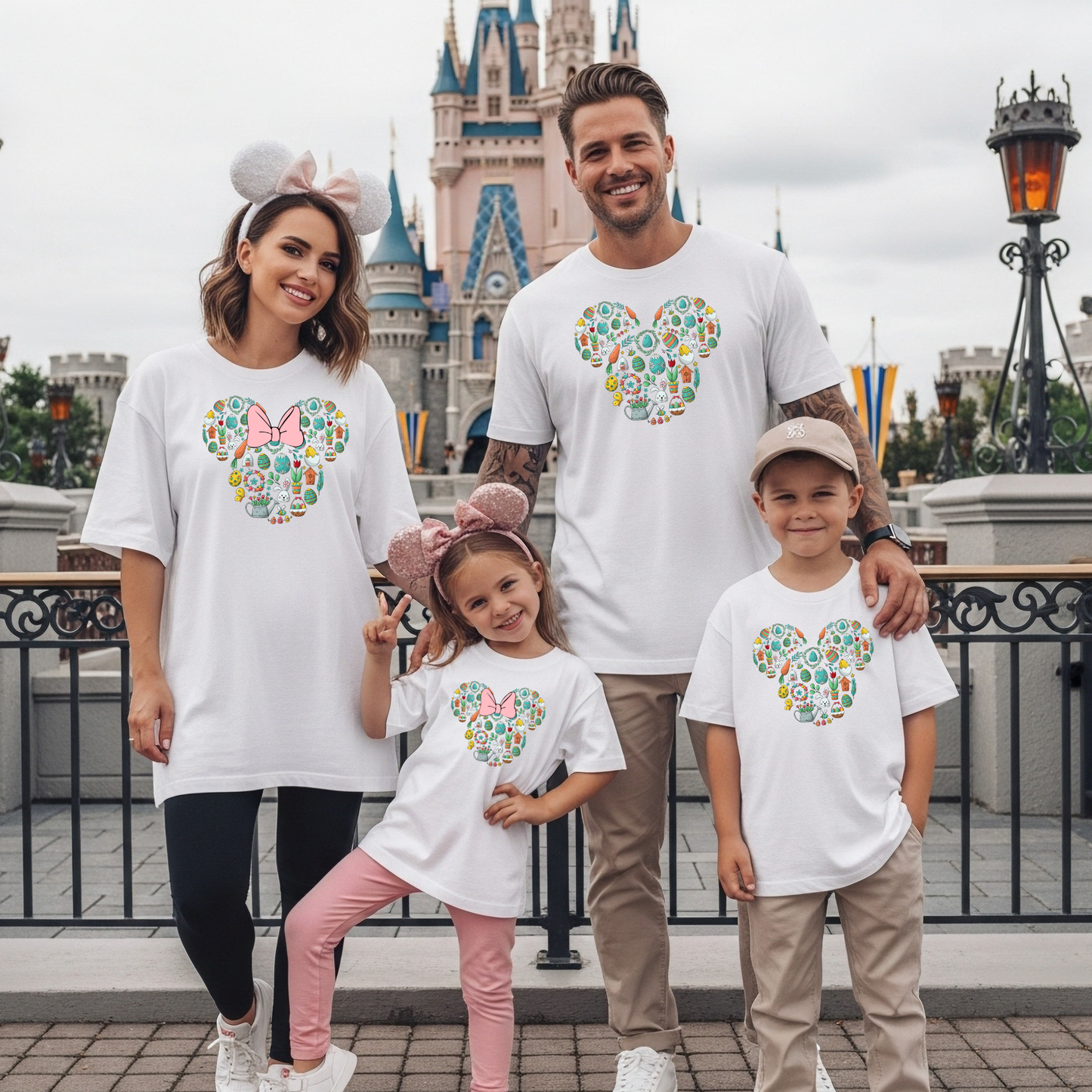 Easter Family Mouse Shirts | Matching Spring Bunny Ears Outfit | Personalized Family Easter Shirts Gift