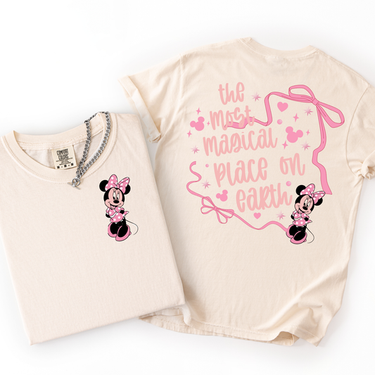 Most Magical Place on Earth Minnie bow Shirt | Cozy Park Day Shirt