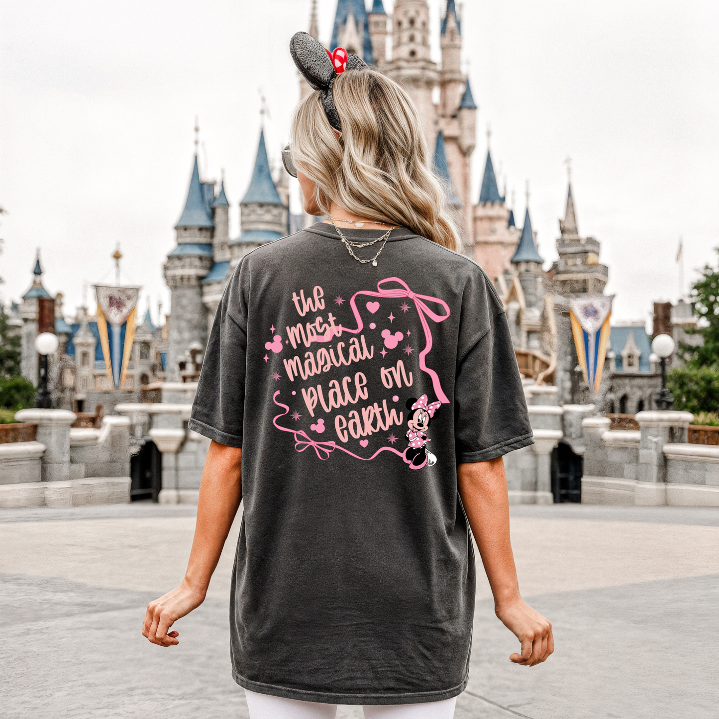 Most Magical Place on Earth Minnie bow Shirt | Cozy Park Day Shirt