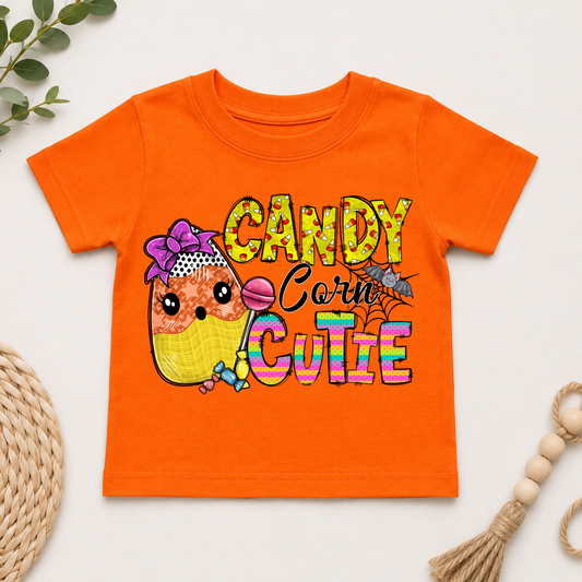 Candy Corn Cutie Shirt for Girls | Toddler Halloween Shirt | Cute Kids Halloween Tee