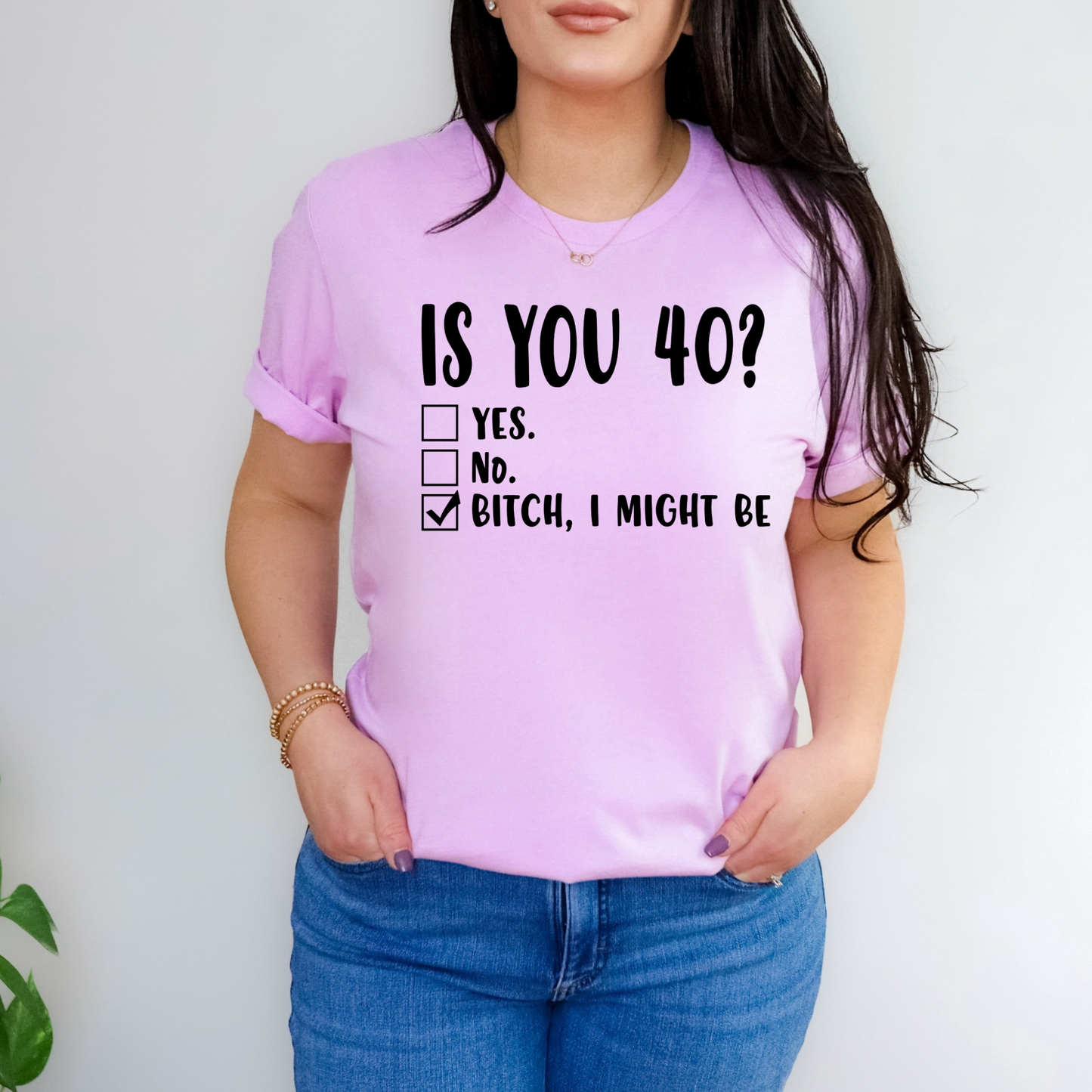 Funny 40th Birthday Shirt for Women | Forty AF Birthday Tee | Cute & Sarcastic Birthday Gift for Her