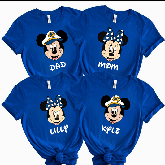 Custom Sailor Mouse Cruise Shirt for Adults and Kids