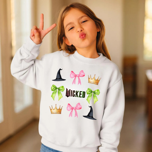 Youth Bow Coquette Wicked Sweatshirt