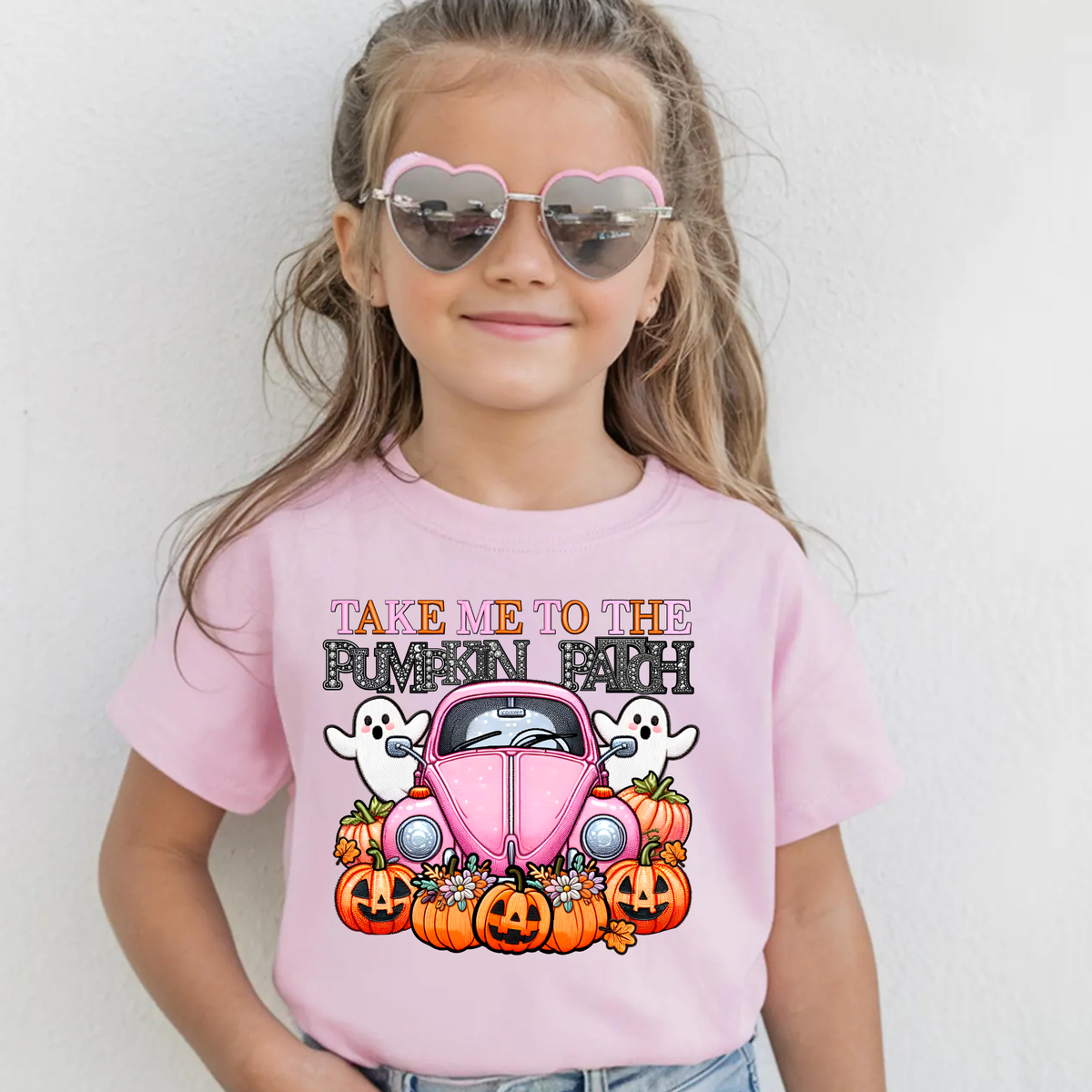 Girls Pumpkin Patch Shirt | Pink Halloween Shirt for Kids | Cute Fall Pumpkin Tee
