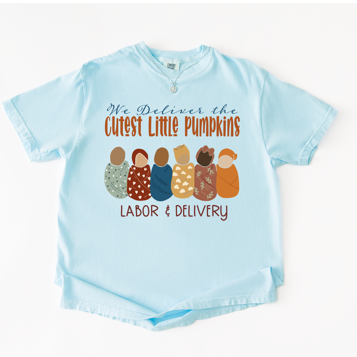 Fall Labor & Delivery Nurse Shirt – Comfort Colors Halloween OB Nurse Tee