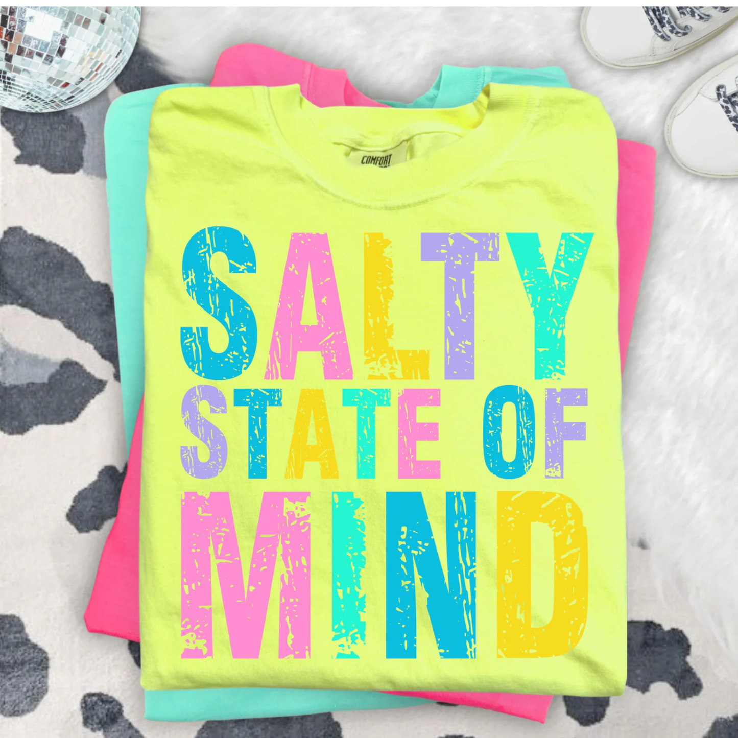 SALTY STATE OF MIND - $20 COMFORT COLORS NEON SUMMER SALE