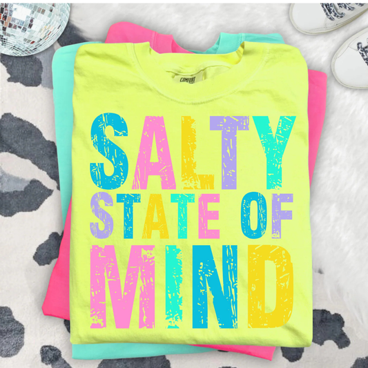 SALTY STATE OF MIND - $20 COMFORT COLORS NEON SUMMER SALE