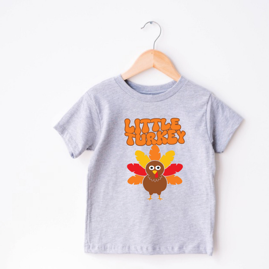 Kids “Little Turkey” Thanksgiving Shirt | Cute Fall T-Shirt