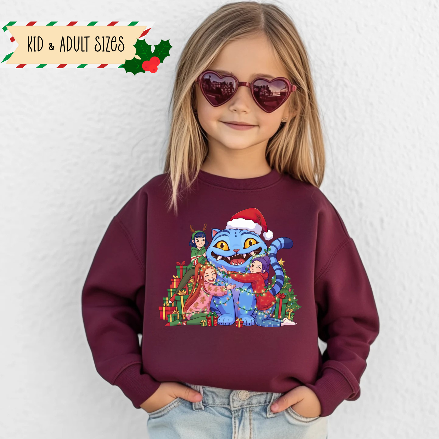 K-pop Christmas Sweatshirt Design 2 for Youth and Adults - Black Friday Sale