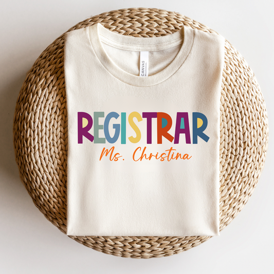 Custom Registrar | Bella Canvas Teacher Shirt