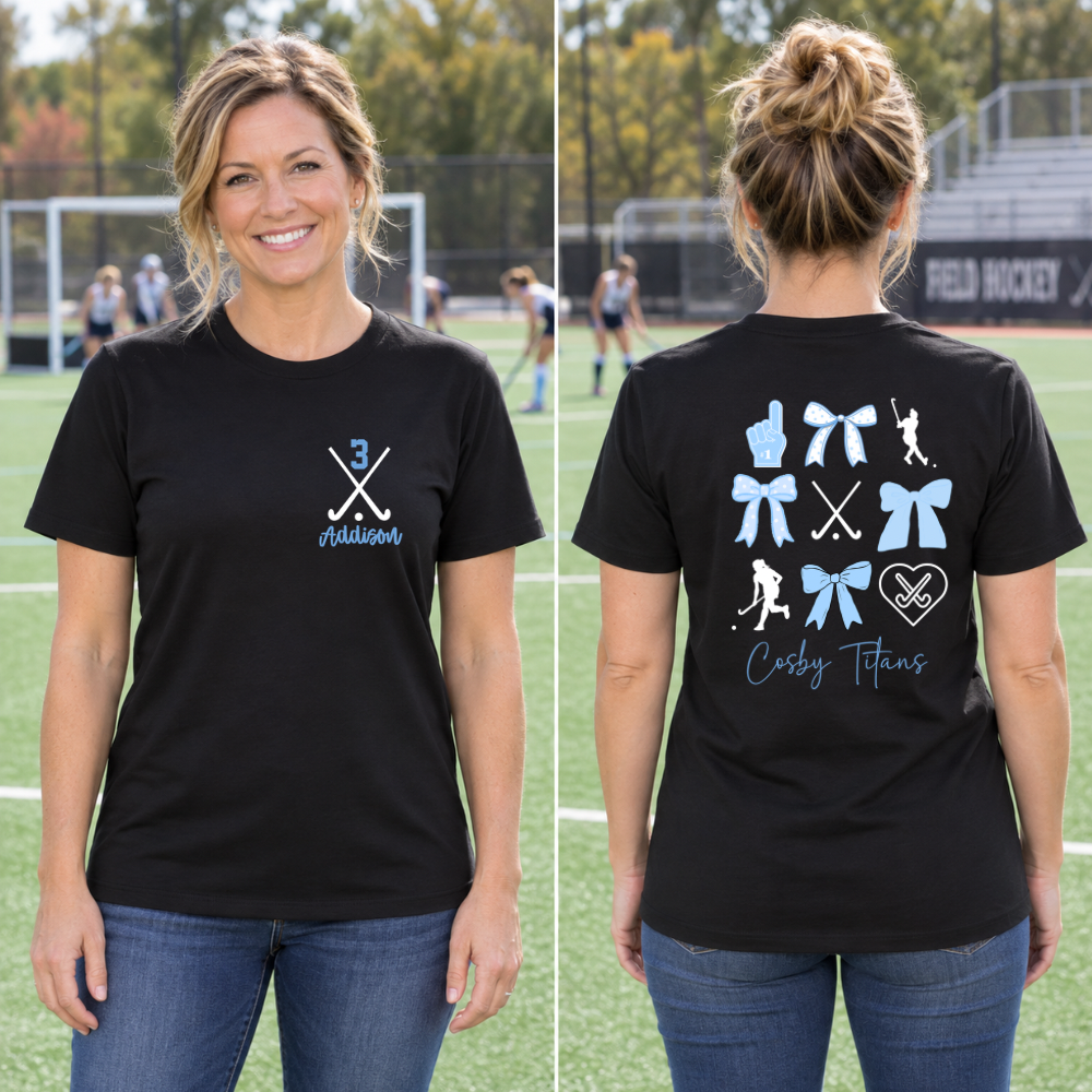 Personalized Field Hockey Mom Shirt | Custom Player Name, Number & Team Colors