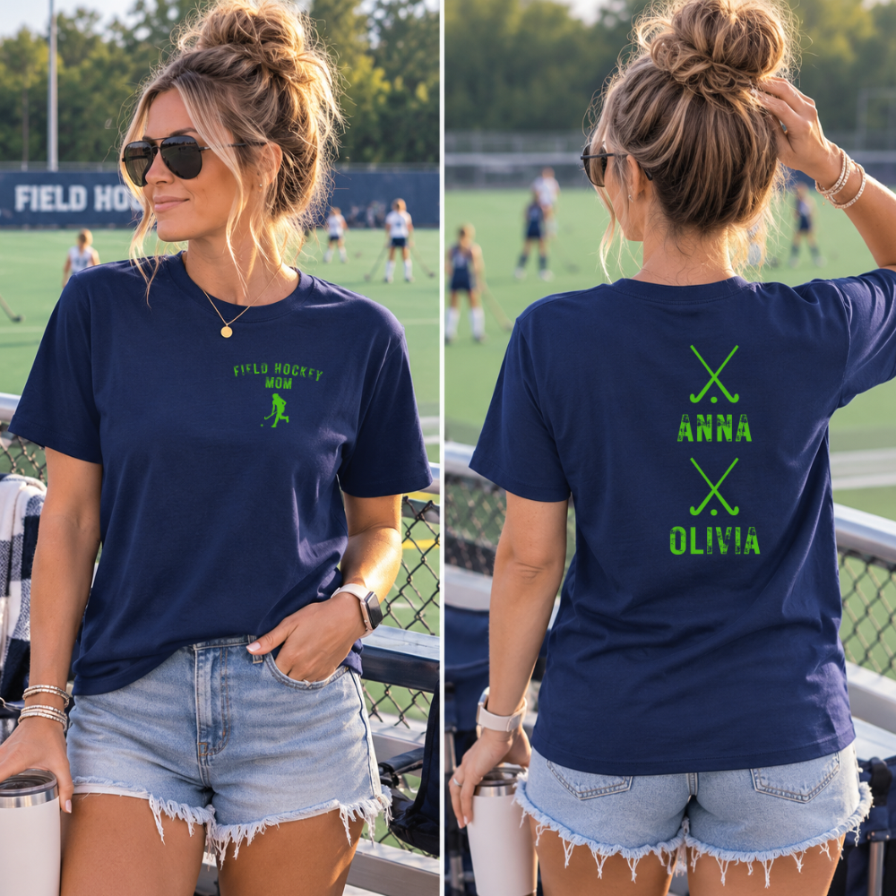 Field Hockey Mom Custom Player Name Shirt | Personalized Field Hockey Mom Tee | Multiple Players