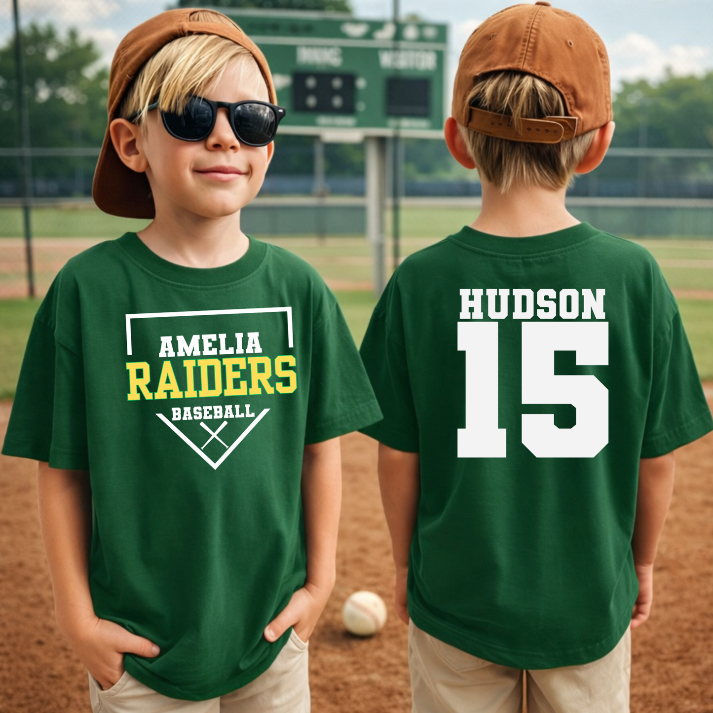 Custom Baseball Team Performance Shirt for Adults & Youth | Personalized Player Name & Number Tee | Game Day Sports Shirt Gift