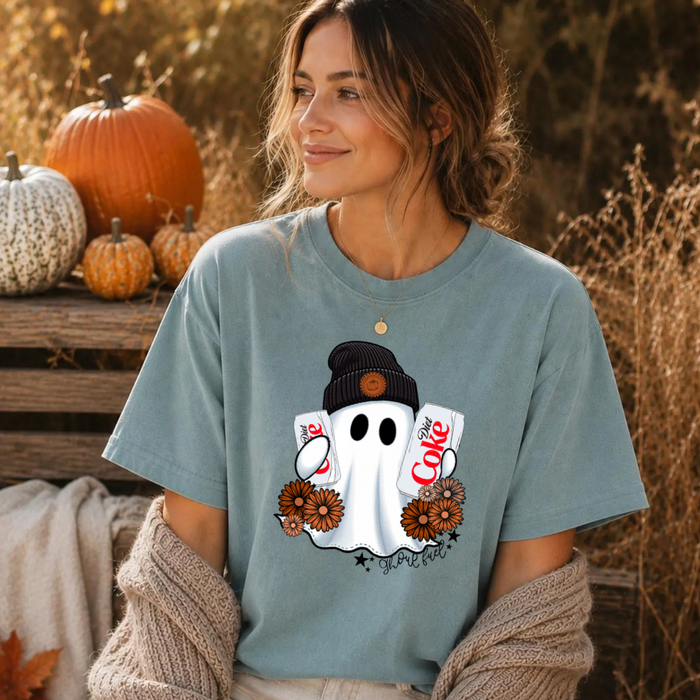 Comfort Colors Diet Soda Ghost Long or Short Sleeve | Cute Fall Halloween Shirt
