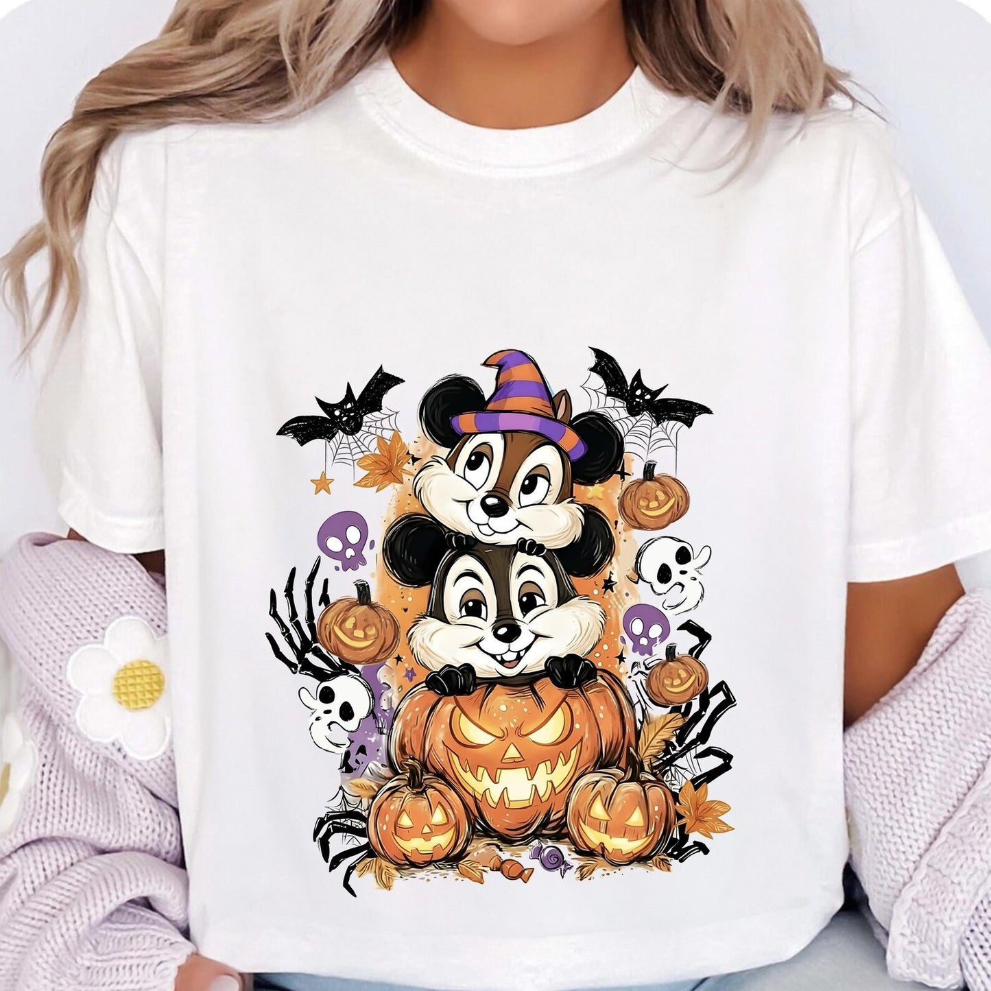 CHIP DALE HALLOWEEN COMFORT COLORS SHIRT