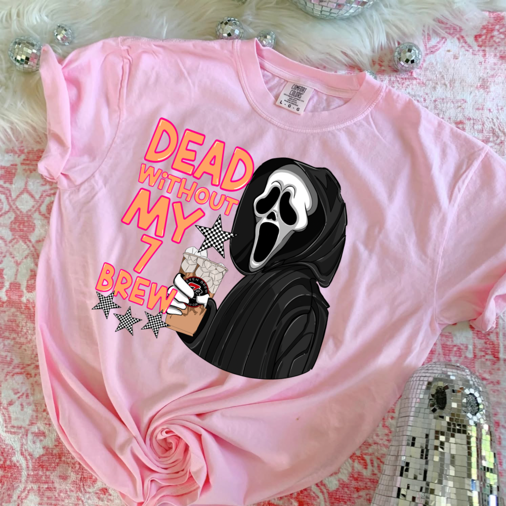 Comfort Colors DEAD WITHOUT MY 7B Long or Short Sleeve | Cute Fall Halloween Shirt