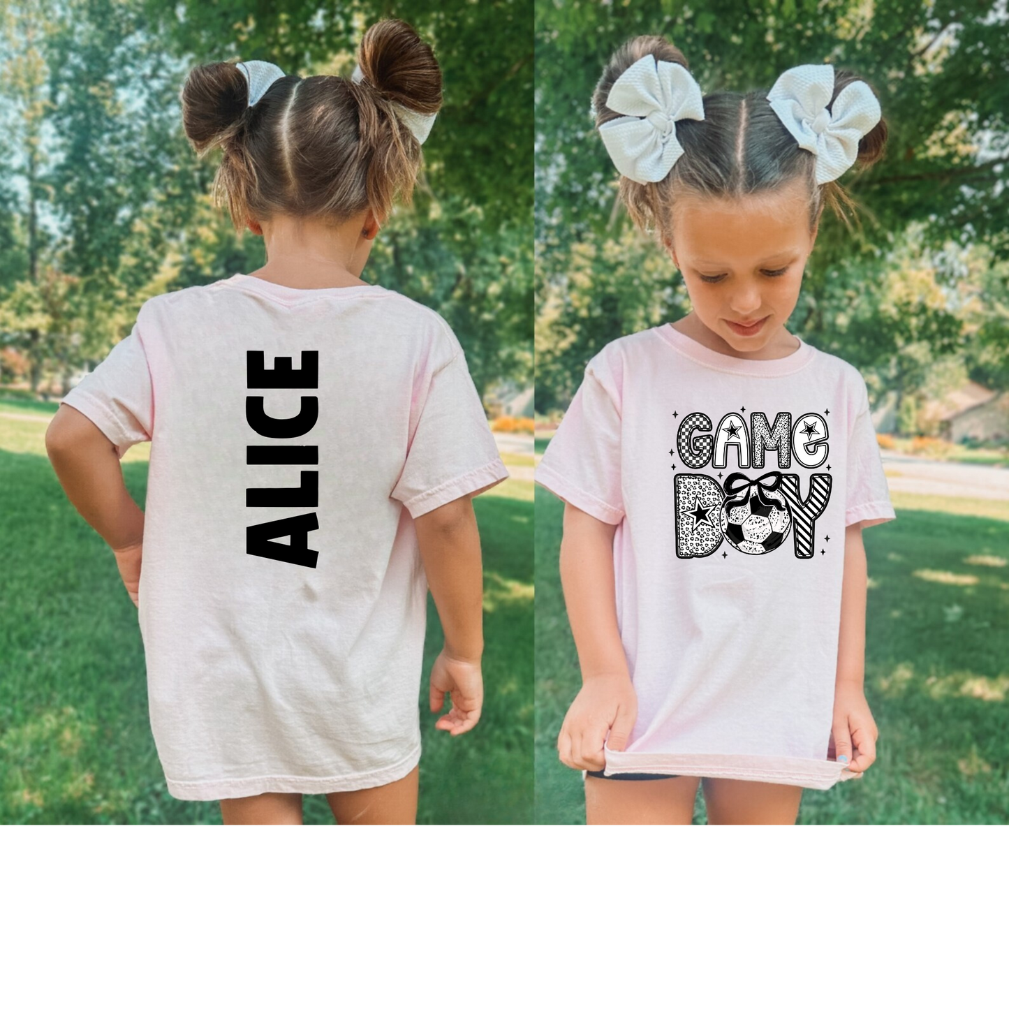 Custom Soccer Game Day Shirt for Girls Comfort Colors