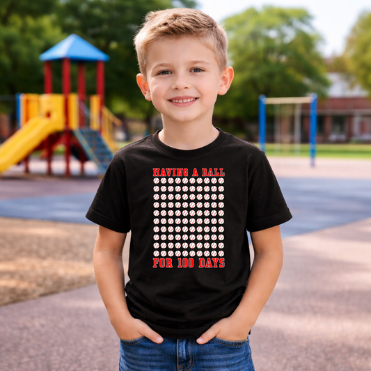100 days of school baseball shirt