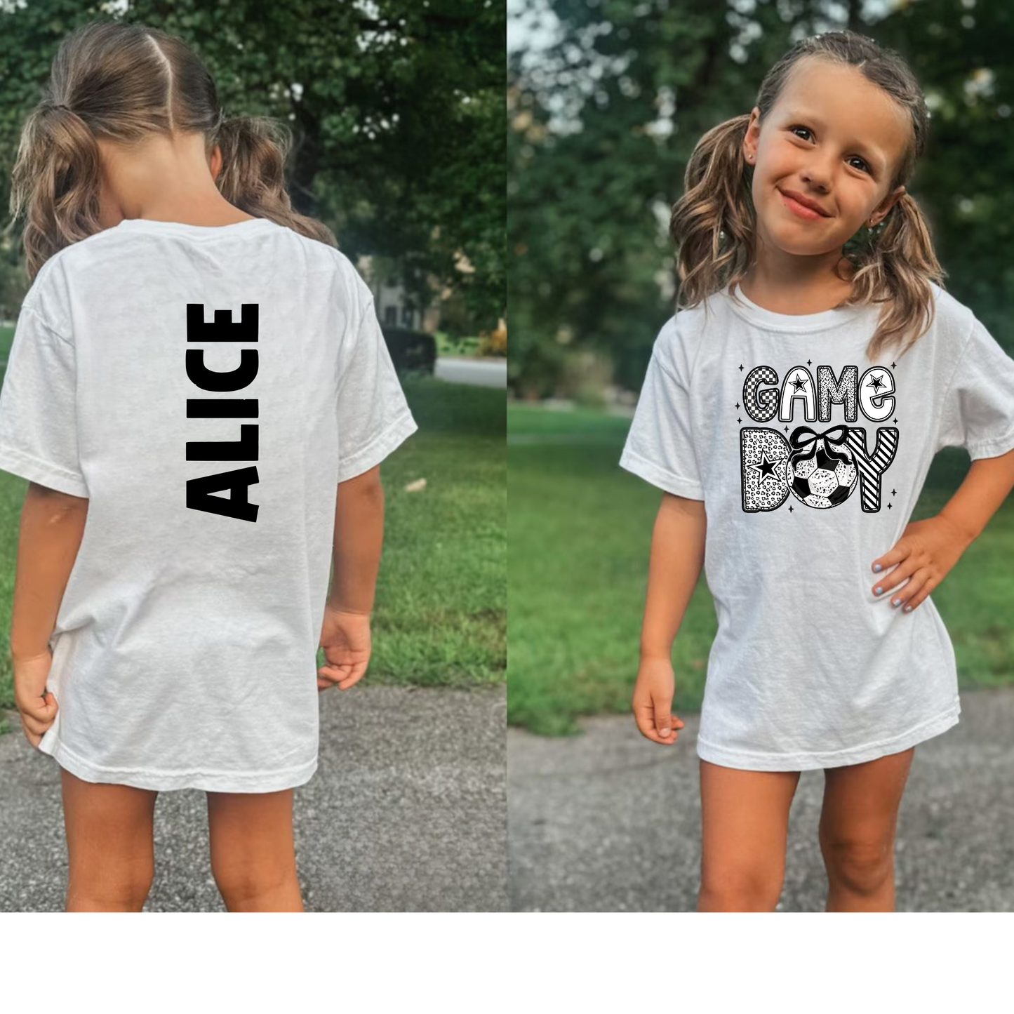 Custom Soccer Game Day Shirt for Girls Comfort Colors