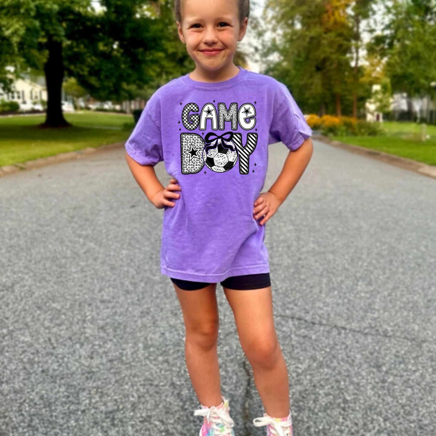 Custom Soccer Game Day Shirt for Girls Comfort Colors