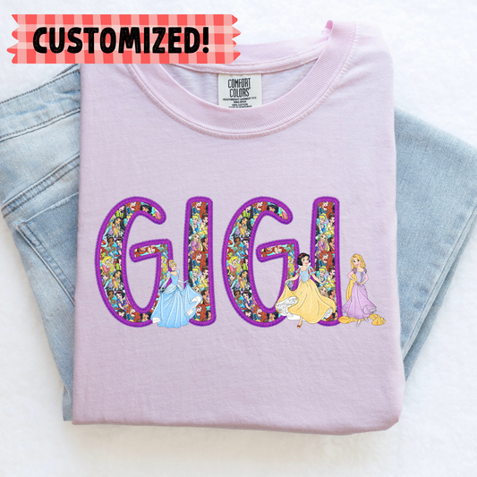 CUSTOM PRINCESS GRANDMA/NANA/MIMI/GIGI SHIRT