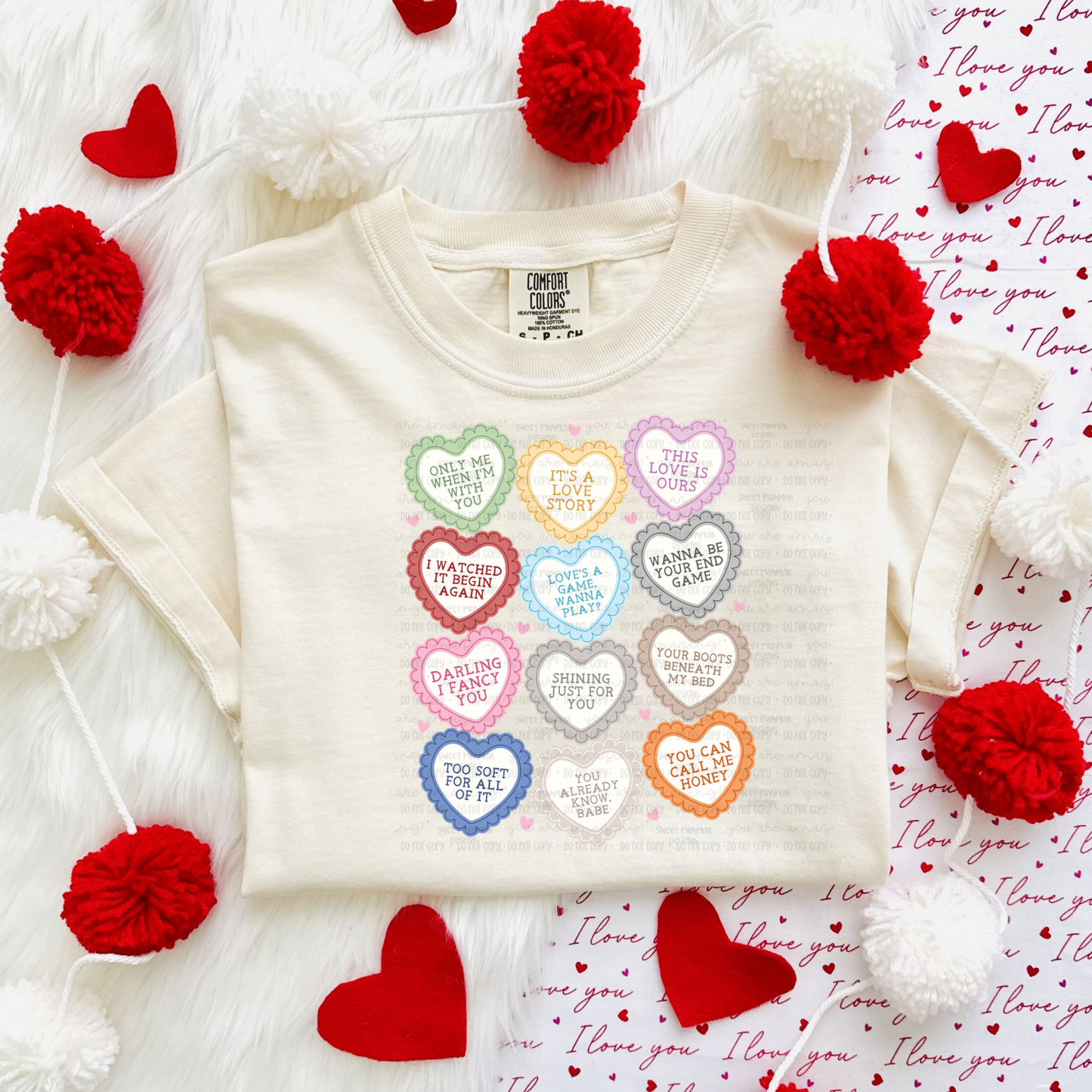 Valentine Lyics - Comfort Colors Short & Long Sleeve